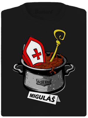 Miguláš dámske športové tričko Black