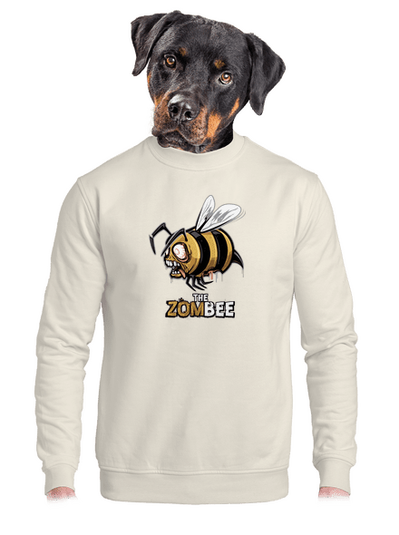ZomBee - žltá unisex mikina bez kapucne Off White