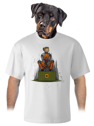 Ape-Life unisex tričko oversized White