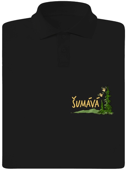 Šumává pánska polokošeľa Black