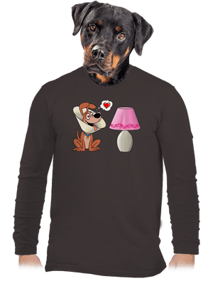 Zamilovaný pes pánske dlhý rukáv Bear Brown