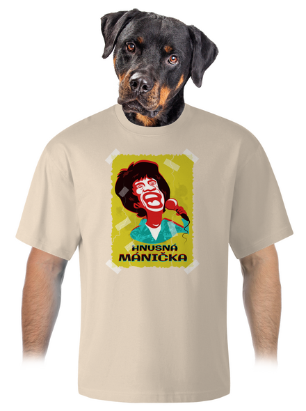 Mánička unisex tričko oversized Almond