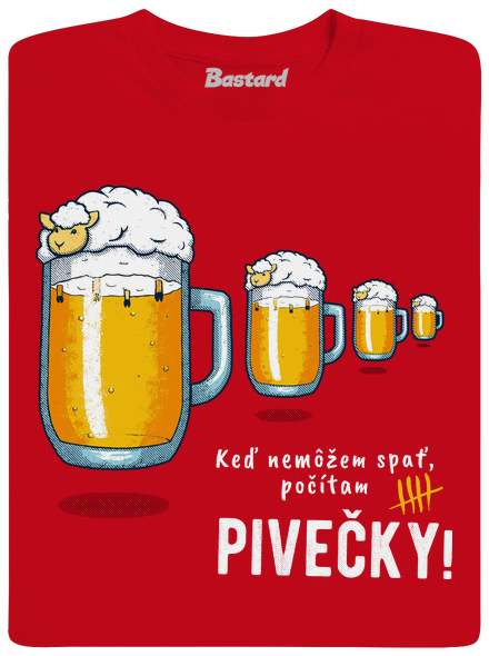 Pivečka pánske tričko Red
