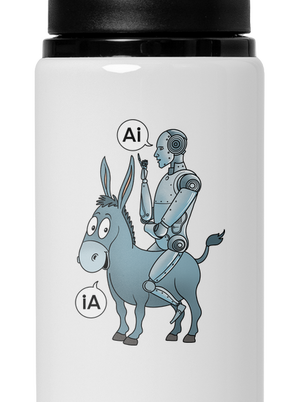 Somár a AI flaša na vodu White