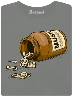 Music Pills dámske tričko Dark Gray Melange