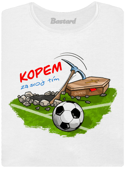 Kopem za svoj tím dámske tričko s lemom White