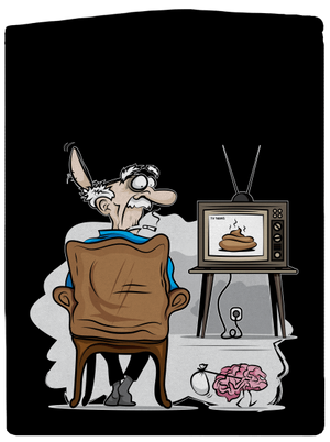 TV News pánska mikina na zips Black