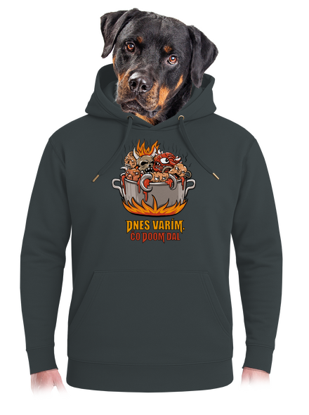 Čo Doom dal unisex mikina premium Charcoal