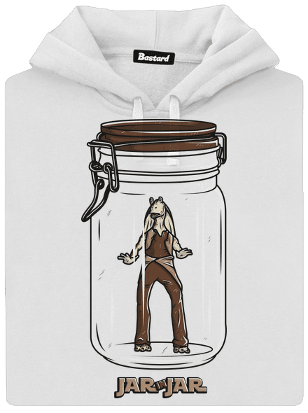 Jar in jar dámska mikina klokanka White
