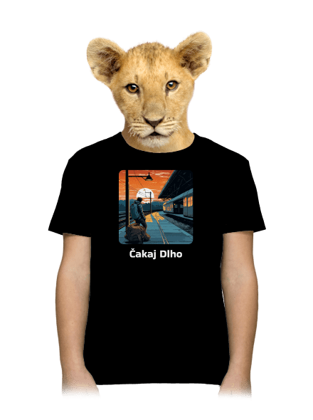 Čakaj dlho detské tričko Black
