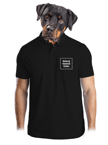Vlastná potlač pánska polokošeľa Black