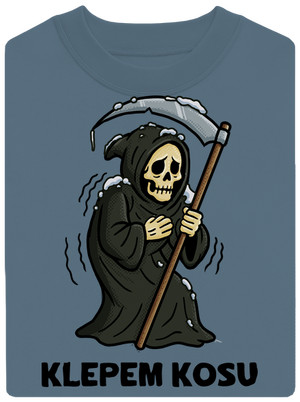 Klepem kosu unisex mikina bez kapucne Nordic Blue