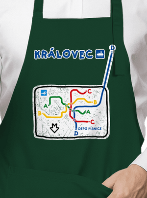 Metro Královec zástera Bottle Green