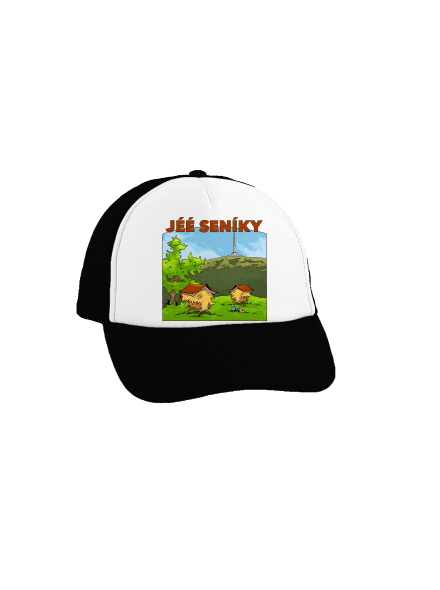 Jeseníky šiltovka truckerka Black cap