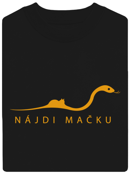 Nájdi mačku unisex mikina bez kapucne Black