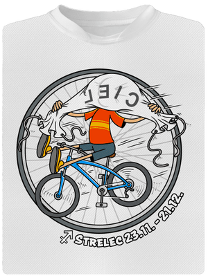 Cyklistický horoskop: Strelec detské športové tričko White