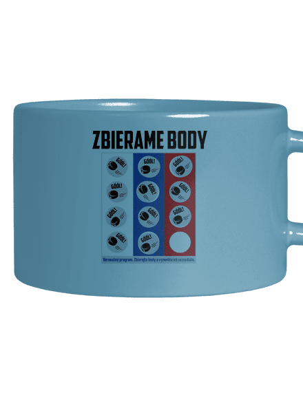 Zbierame body - hokej hrnček makronka Blue Macaron