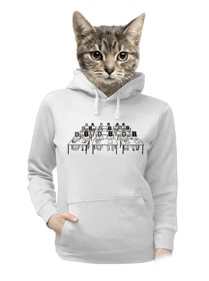 Cimrman: Debil, blbeček dámska mikina klokanka White