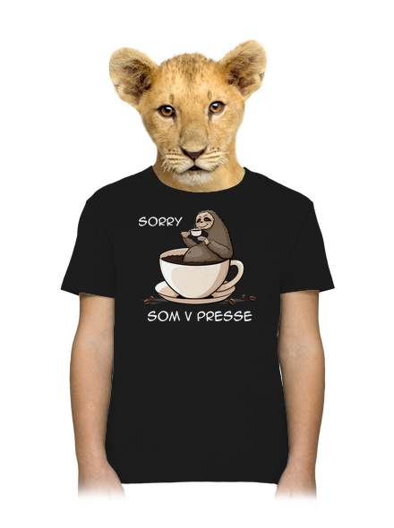 V presse detské tričko Black