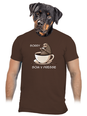 V presse pánske tričko Brown