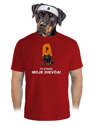 Tu strážim ja pánske športové tričko Red Mal