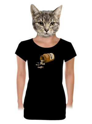 Music Pills dámske tričko s lemom Black