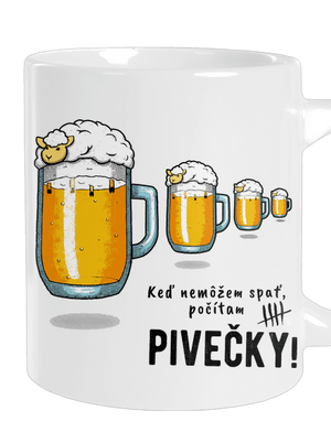 Pivečka veľký hrnček White