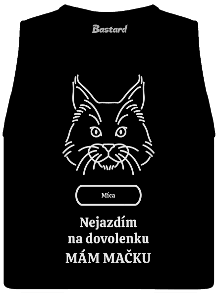 Nemôžem, mám mačku dámske tielko voľné Black