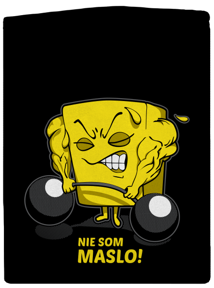 Nie som maslo pánska mikina na zips Black