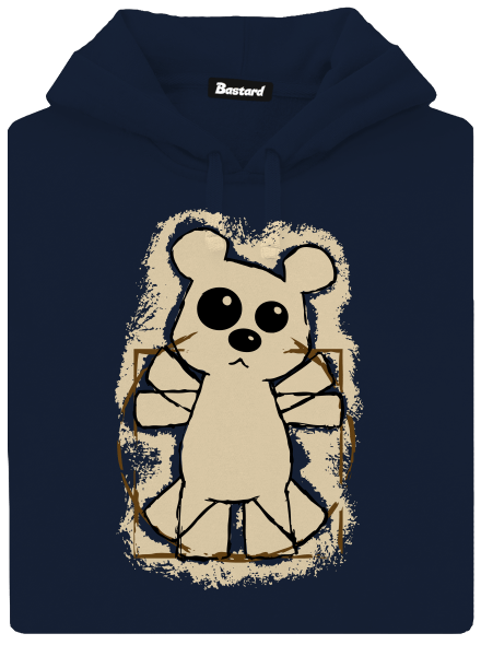 Da Vinci Teddy pánska mikina klokanka Navy