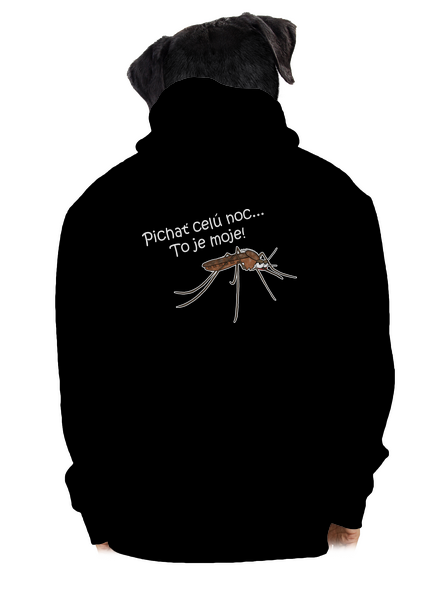 Komár s výdržou pánska mikina na zips Black