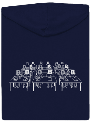 Cimrman: Debil, blbeček pánska mikina na zips Navy