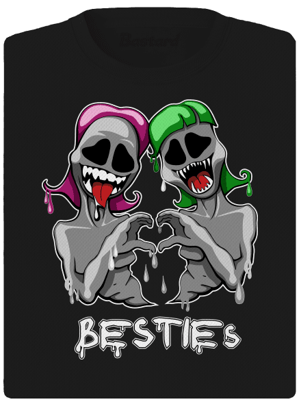 Besties dámske športové tričko Black