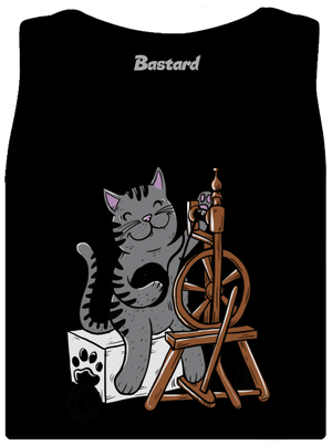 Mačka pradie dámske tielko klasické Black