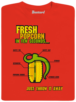 Popcorn grenade pánske tričko Fiery Red