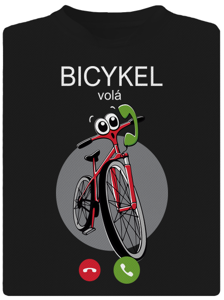 Bicykel volá pánske športové tričko Black