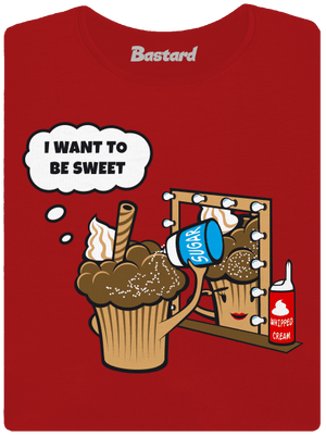 Sweet muffin dámske tričko Red Mal