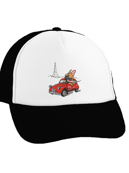 Francúzsky buldoček šiltovka truckerka Black cap