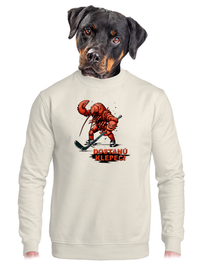 Dostanú klepec unisex mikina bez kapucne Off White