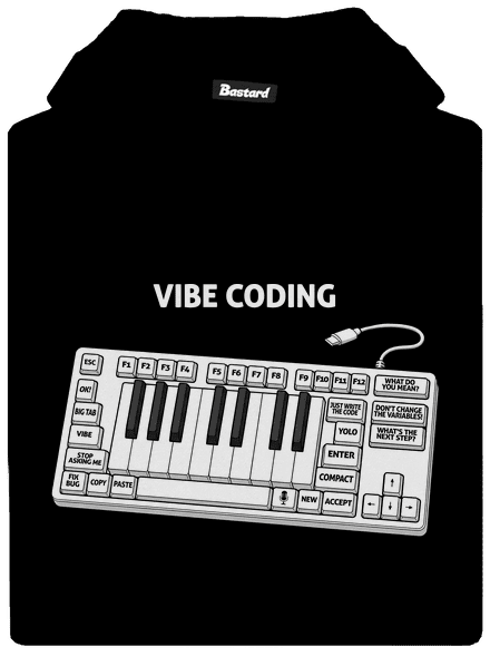 Vibe coding detská mikina klokanka Black