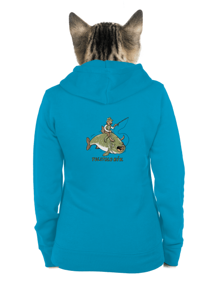Tolstolobýk dámska mikina na zips Blue Atol