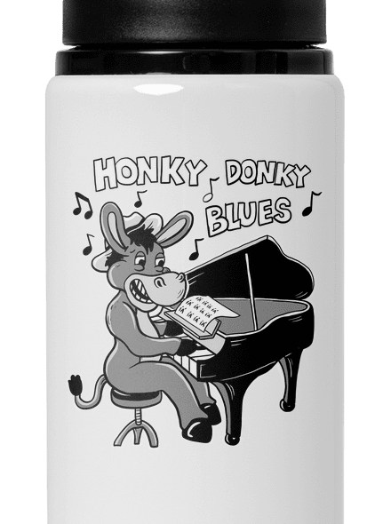 Honky donky blues flaša na vodu White