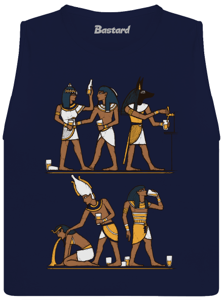 Egyptská párty dámske tielko voľné Navy