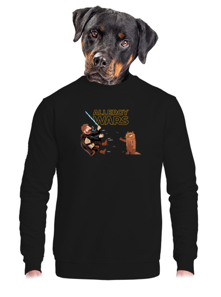 Allergy Wars unisex mikina bez kapucne Black