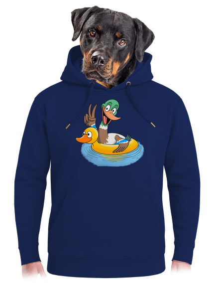 Káčer neplavec unisex mikina premium Navy