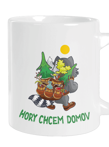 Hory chcem domov veľký hrnček White