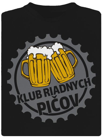 Klub riadnych pičov pánske športové tričko Black