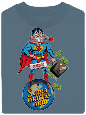 Supermachoman unisex mikina bez kapucne Nordic Blue