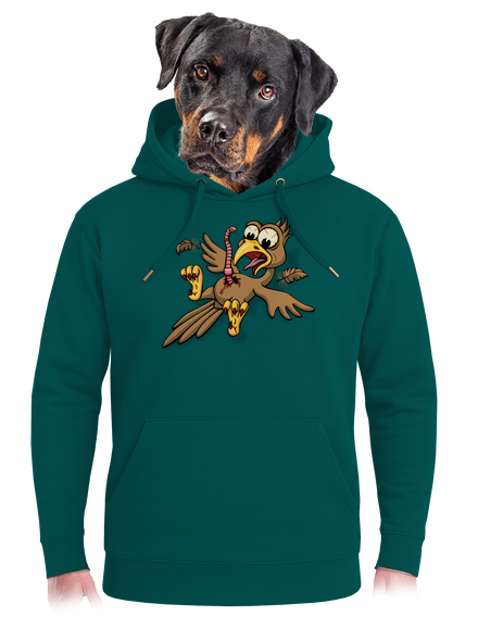 Dážďovkovotrelec unisex mikina premium Emerald Green