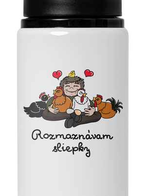 Rozmaznávam sliepky flaša na vodu White